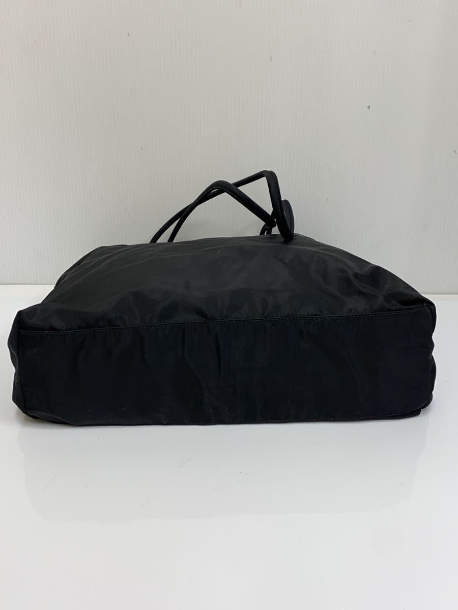 PRADA tote bag nylon black plain 4