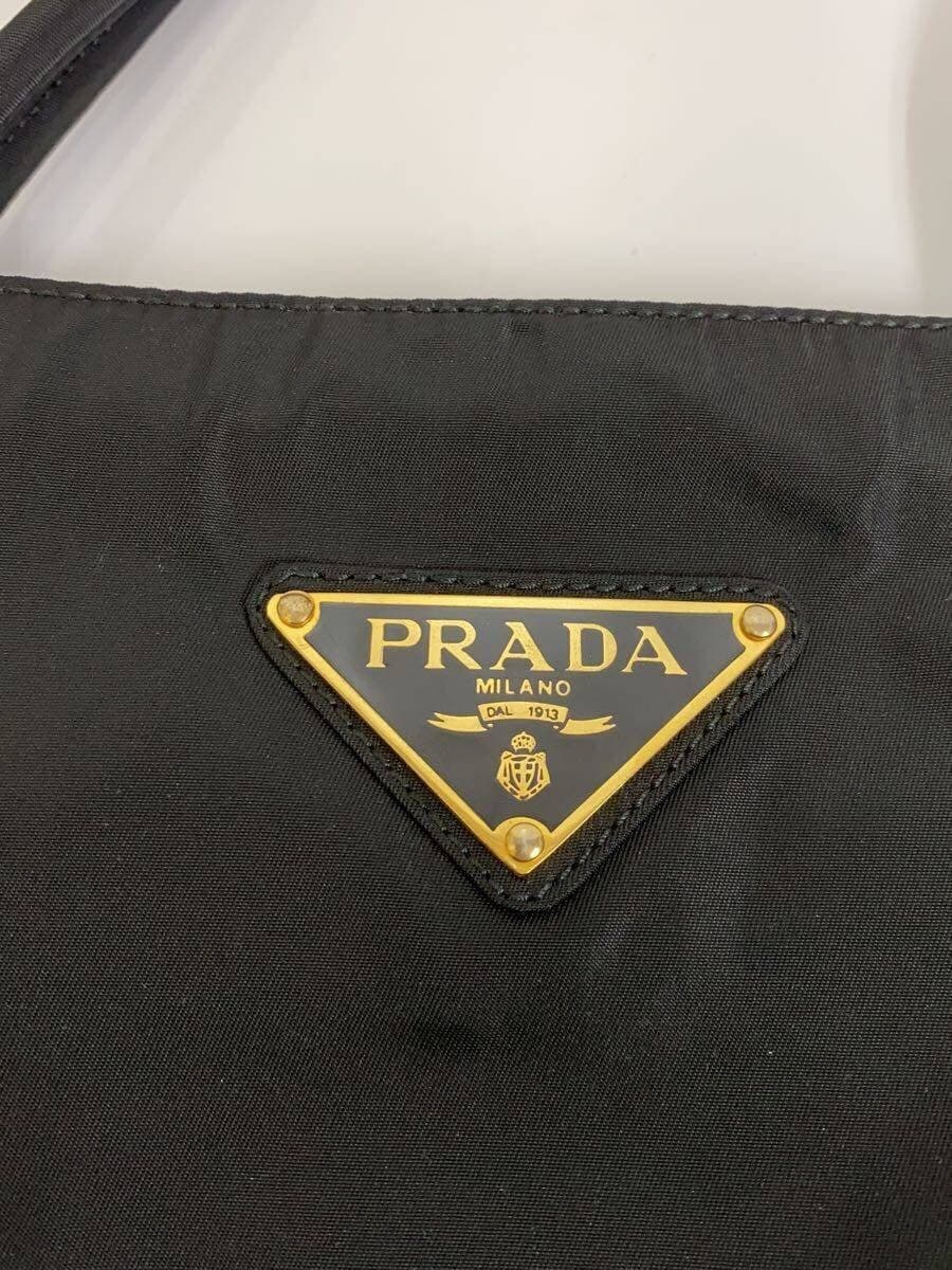 PRADA tote bag nylon black plain 5