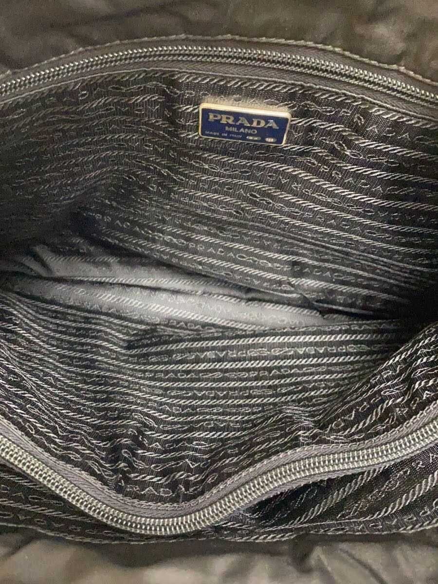 PRADA tote bag nylon black plain 6