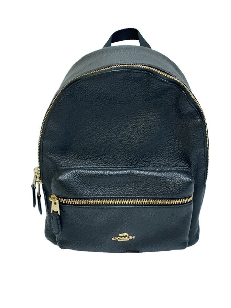 COACH Backpack Leather Black f30550