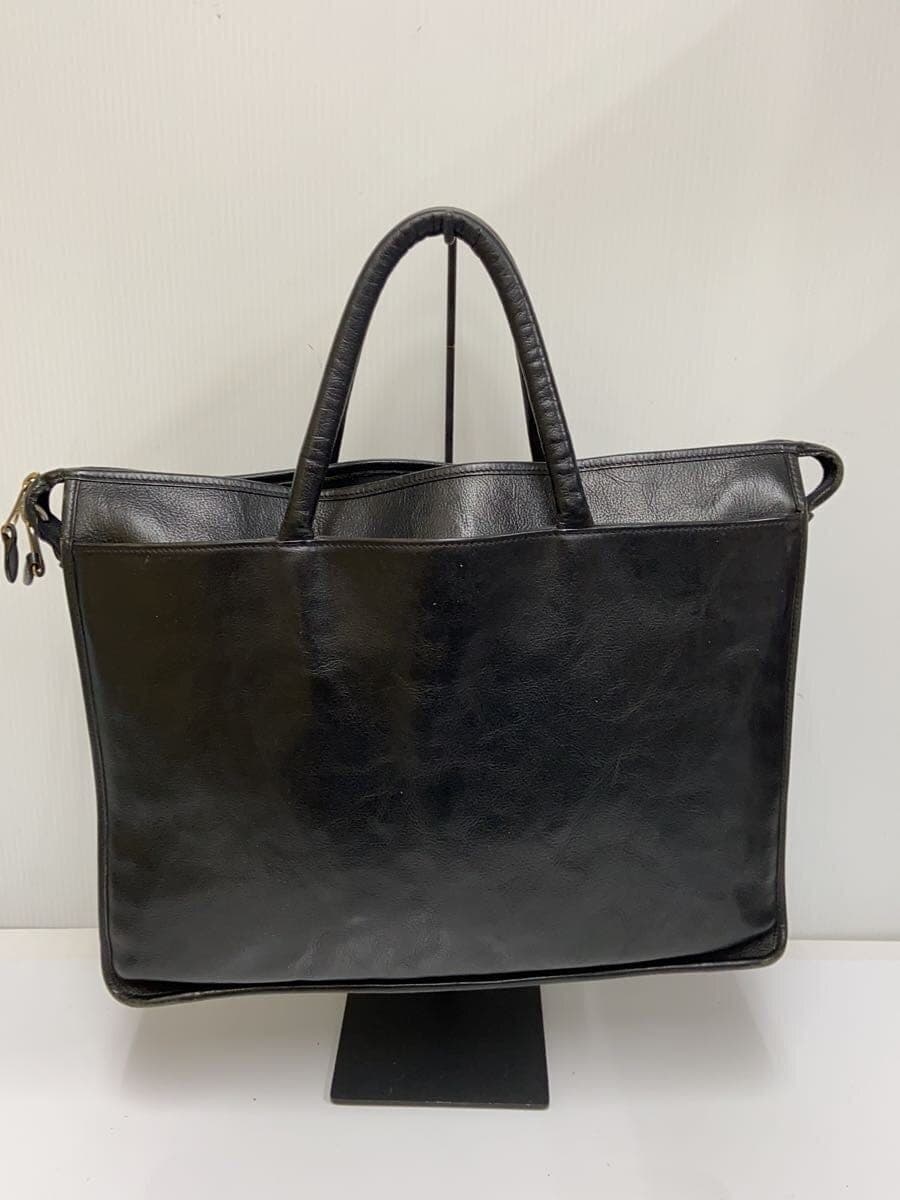IL BISONTE tote bag leather black plain 3