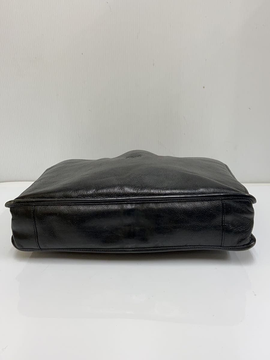 IL BISONTE tote bag leather black plain 4