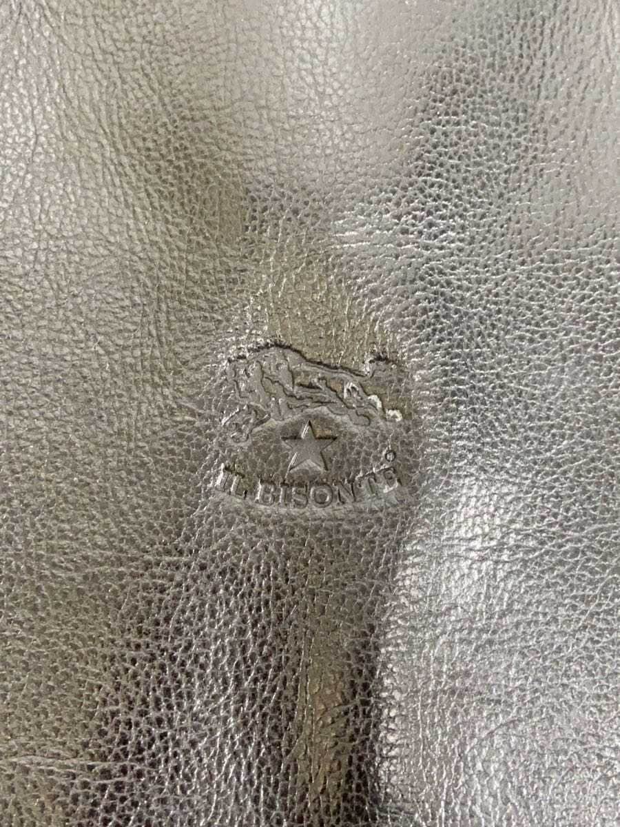 IL BISONTE tote bag leather black plain 5