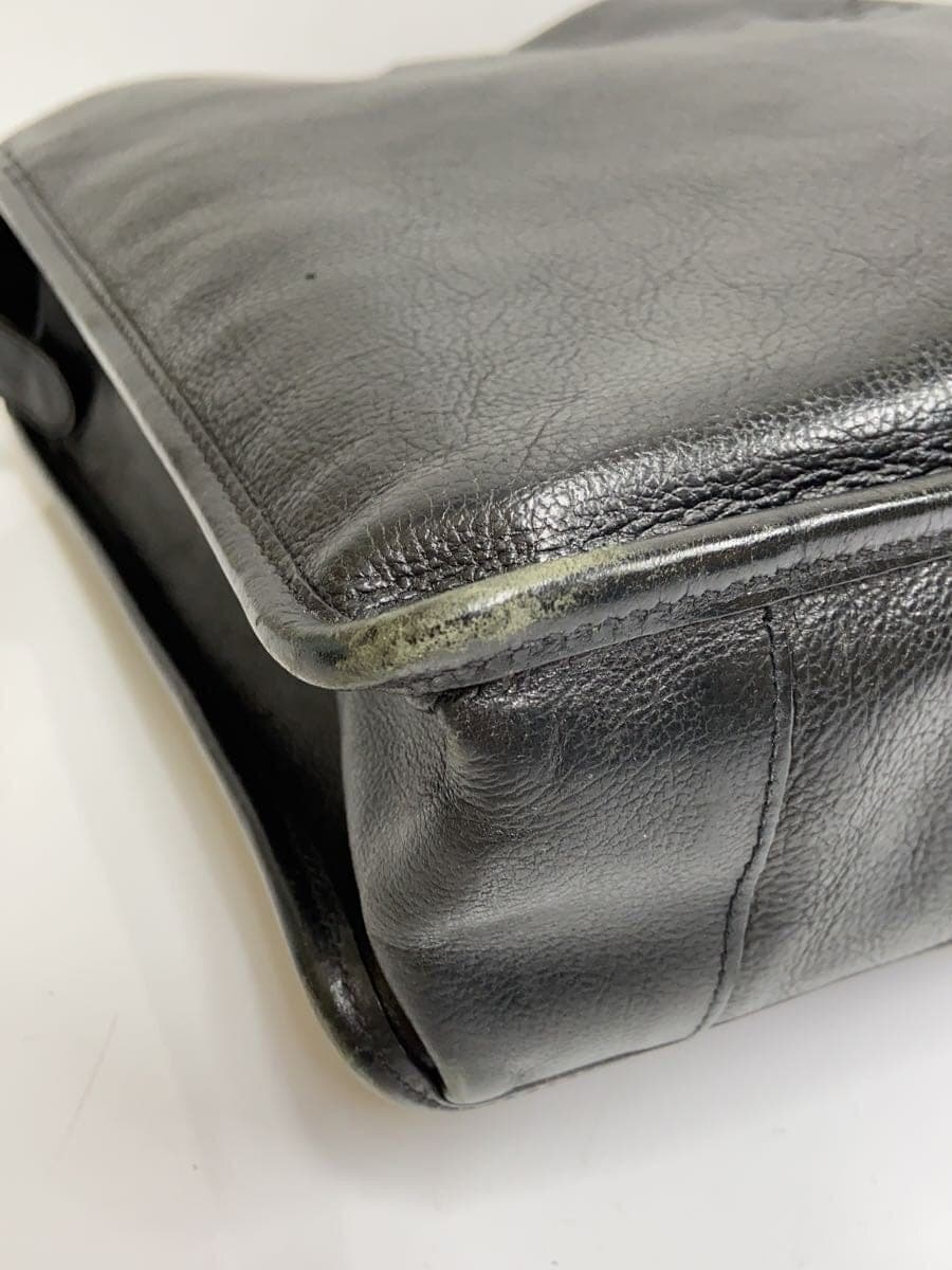 IL BISONTE tote bag leather black plain 7