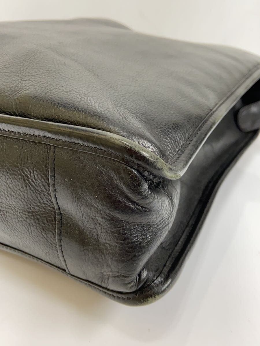 IL BISONTE tote bag leather black plain 8