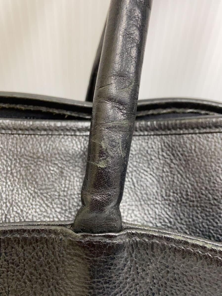 IL BISONTE tote bag leather black plain 9