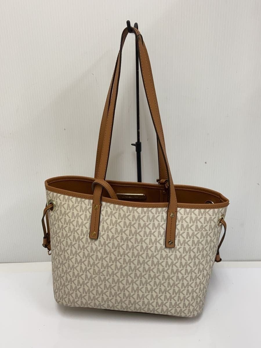 MICHAEL KORS handbag leather WHT all-over pattern DI-1805 3