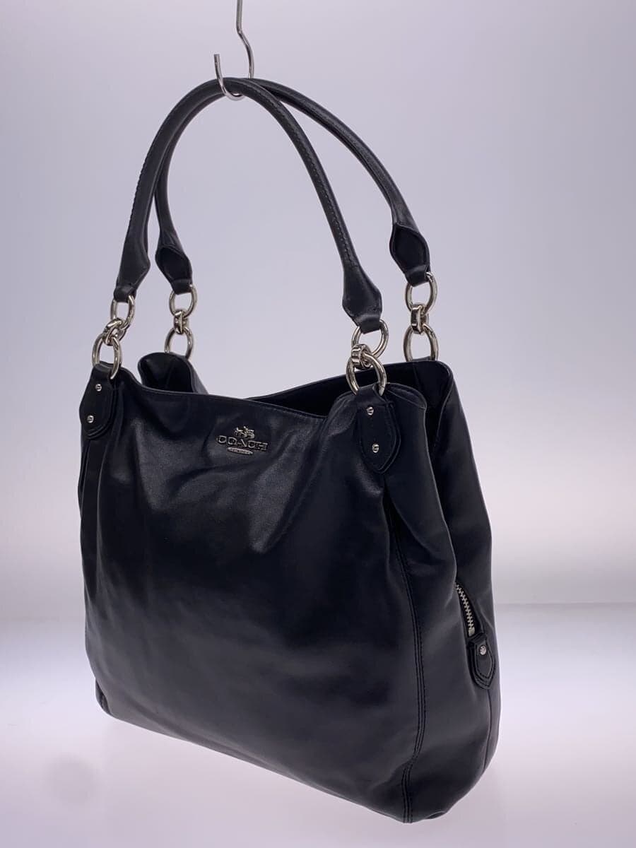 COACH Tote Bag_All Leather Leather BLK Solid 2