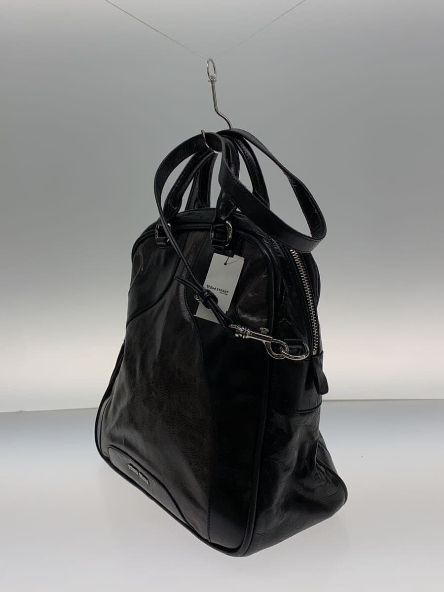 MIU MIU Shoulder Bag Leather BLK Solid 2