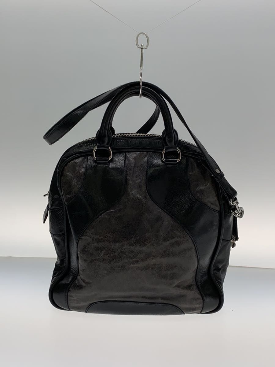 MIU MIU Shoulder Bag Leather BLK Solid 3