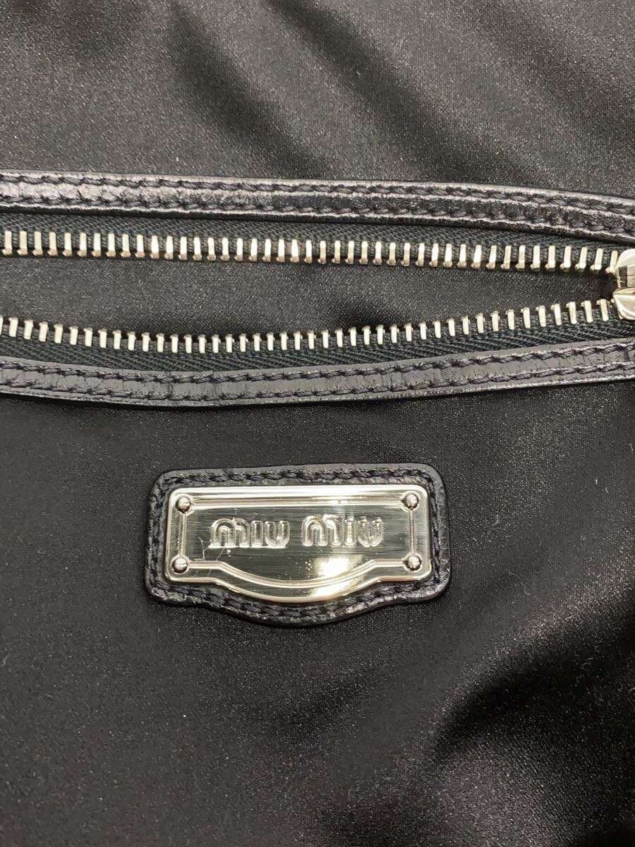 MIU MIU Shoulder Bag Leather BLK Solid 5