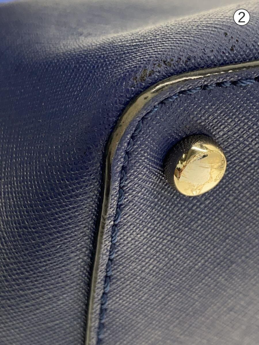 kate spade new york Shoulder Bag Leather BLU Solid 8