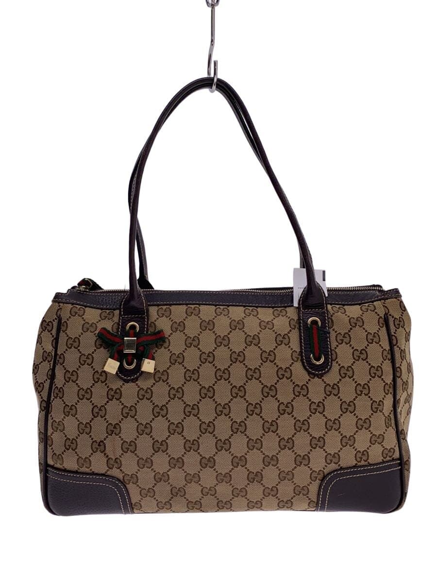 GUCCI Tote Bag Canvas BRW All Over Pattern 177052