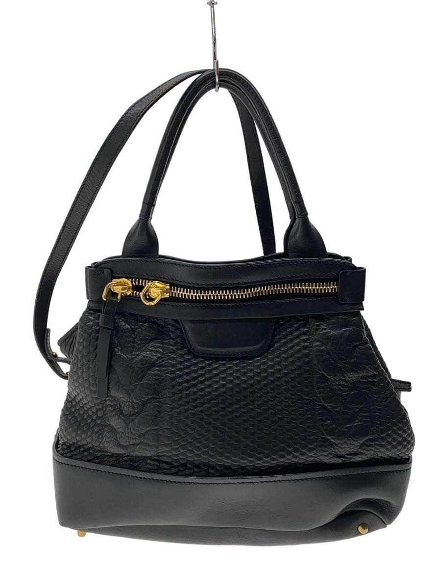 SONIA RYKIEL Tote Bag Leather BLK Solid