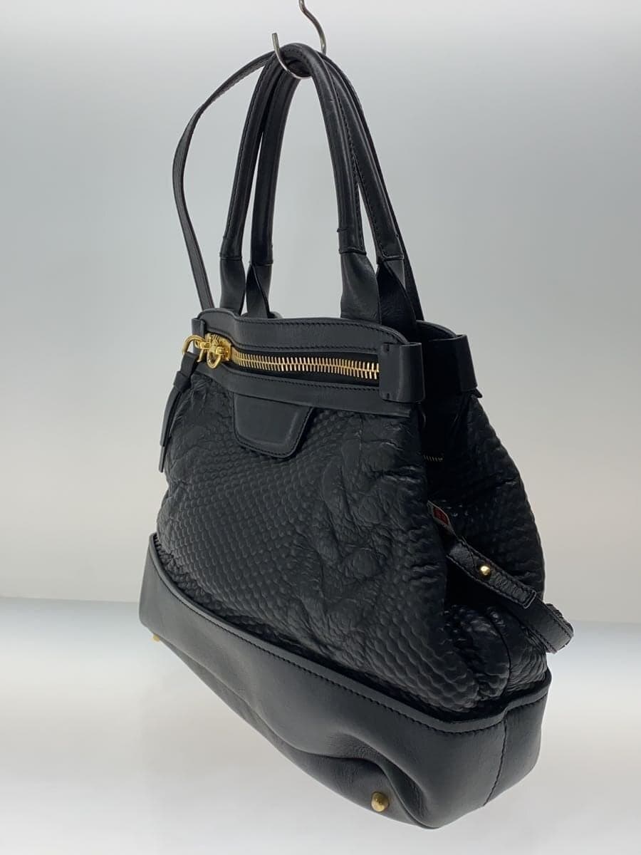 SONIA RYKIEL Tote Bag Leather BLK Solid 2