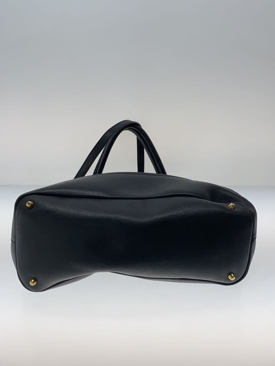 SONIA RYKIEL Tote Bag Leather BLK Solid 4