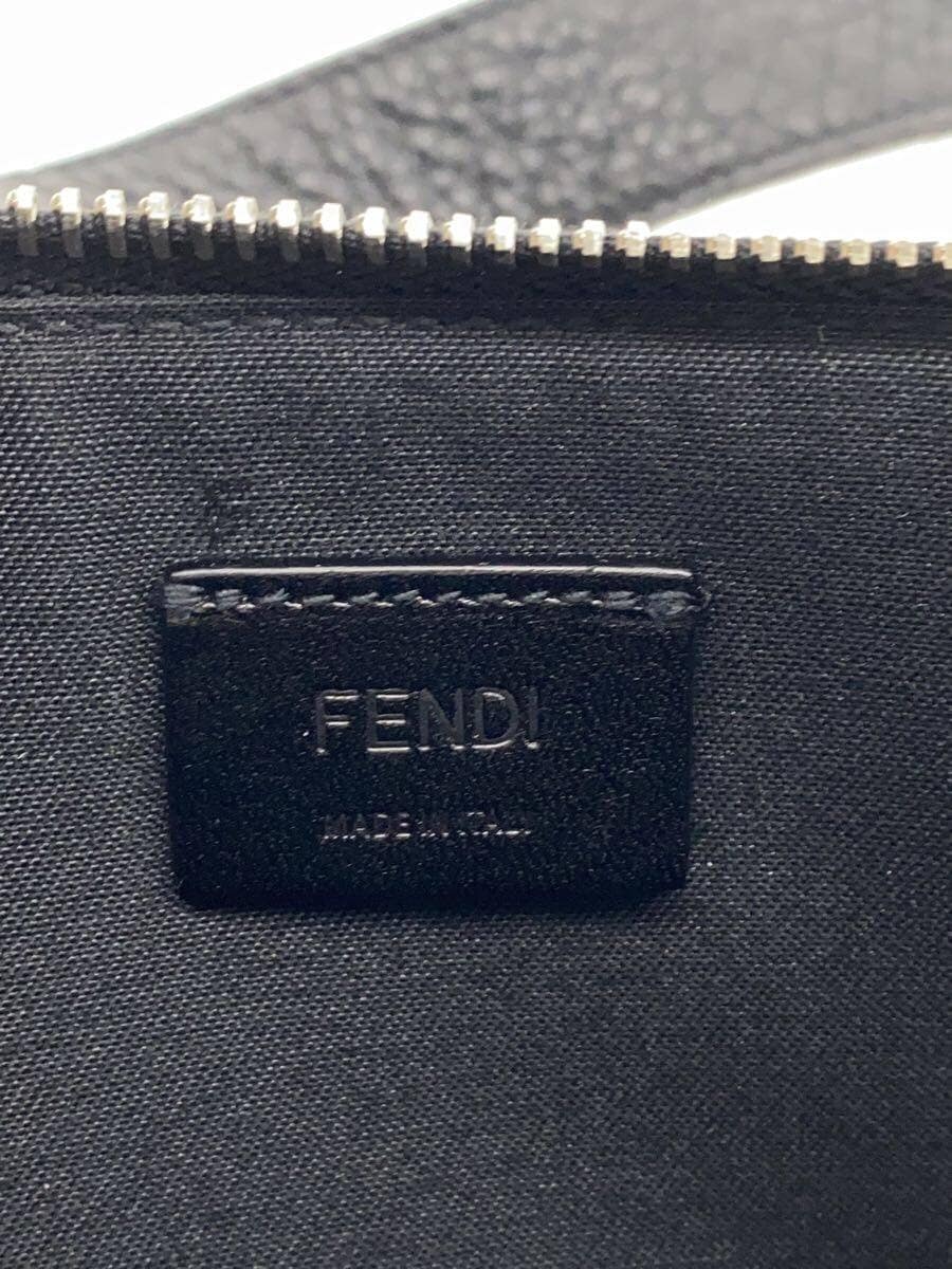 FENDI Shoulder Bag Leather BLK Solid 5