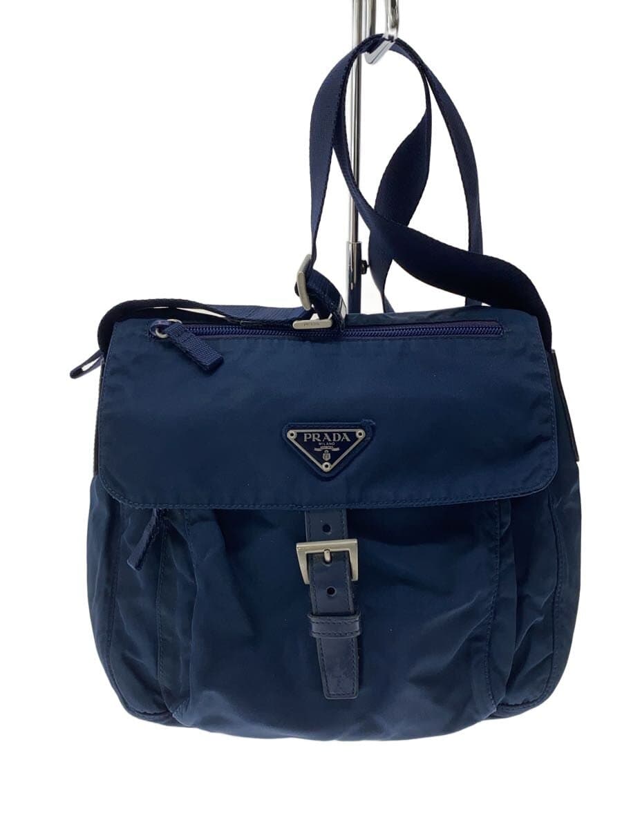 PRADA Shoulder Bag Nylon NVY Solid B8994
