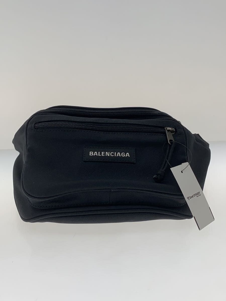 BALENCIAGA Waist Bag BLK Solid 4