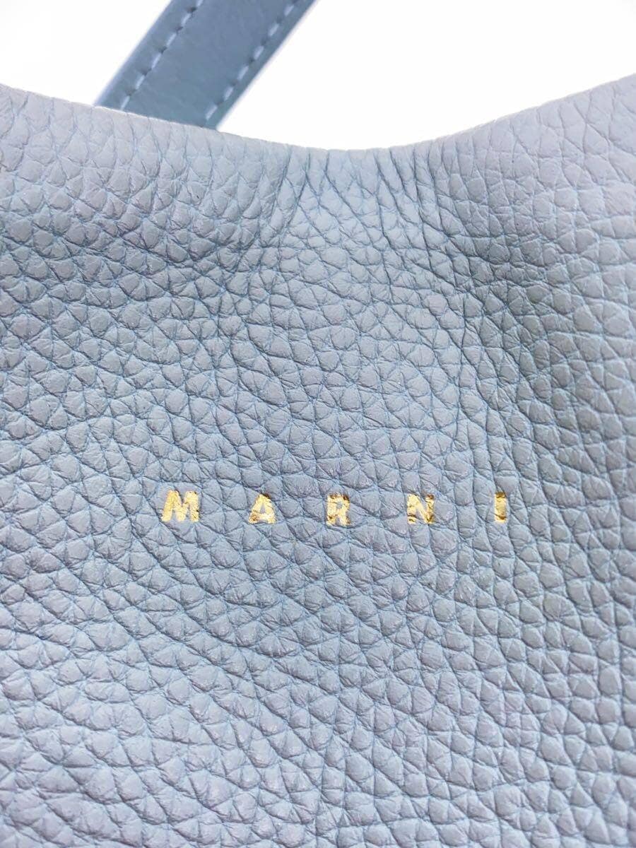 MARNI Handbag Leather BLU Solid SCMP0063U0 5