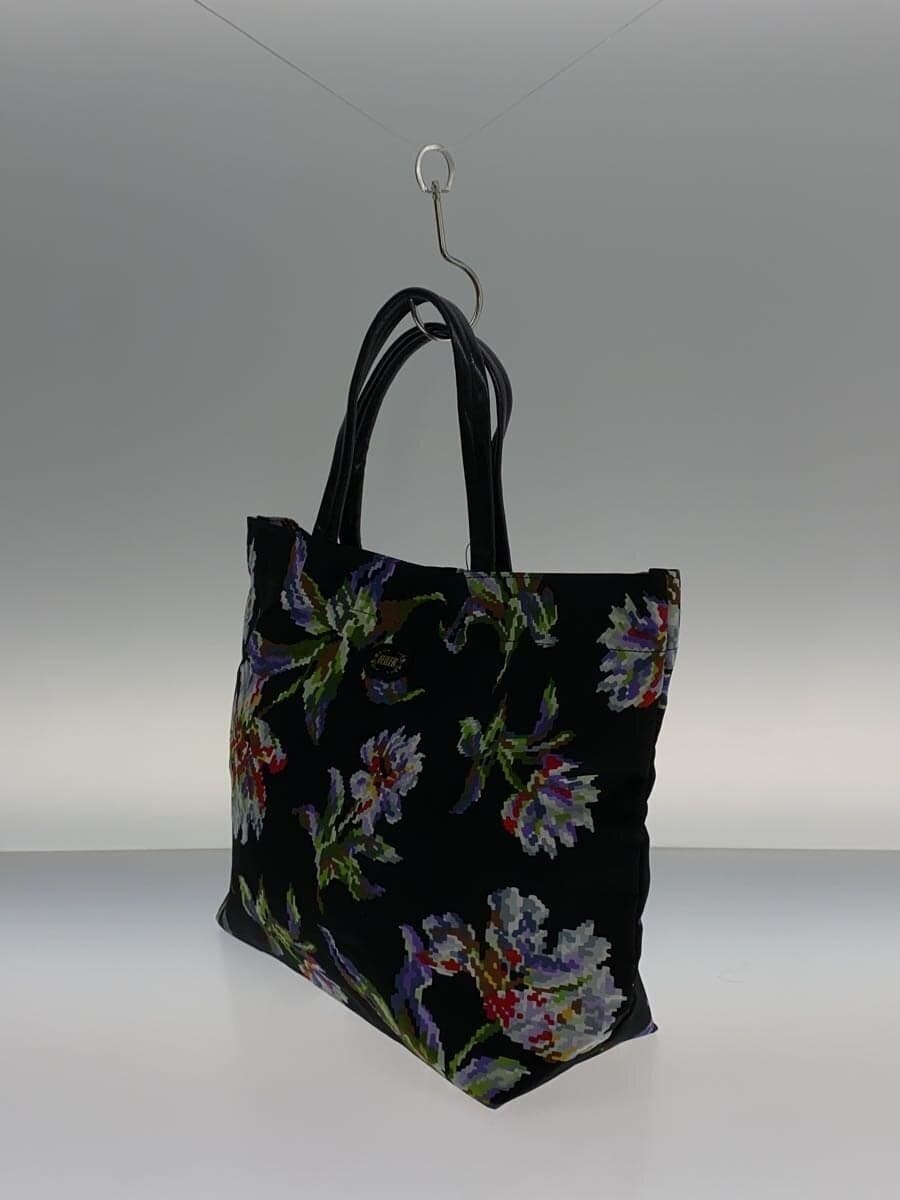 FEILER Tote Bag Nylon BLK Floral 2