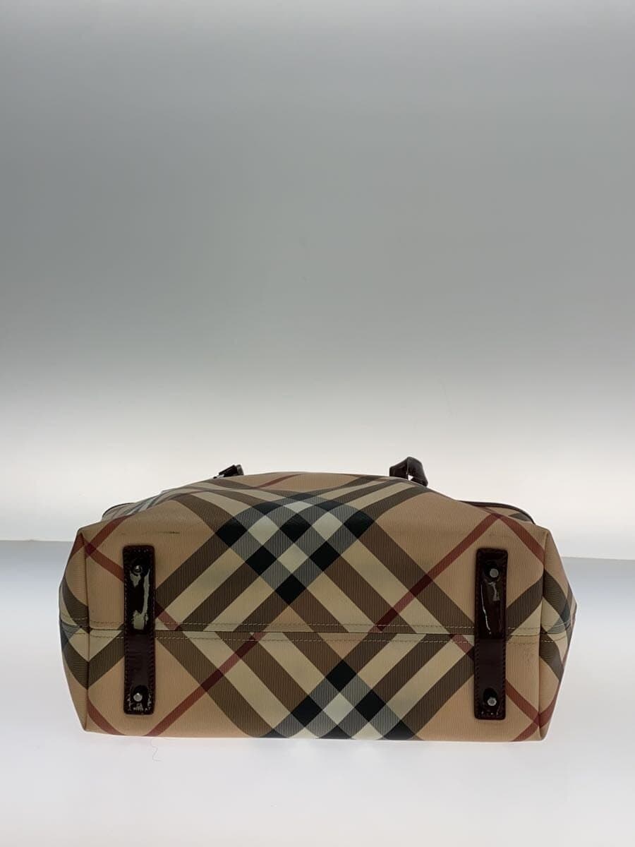 BURBERRY Coated Canvas Tote Bag CML Check 4