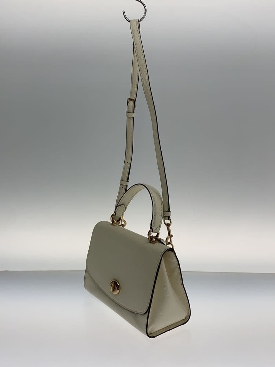 COACH Shoulder Bag Leather WHT Solid f76618 2