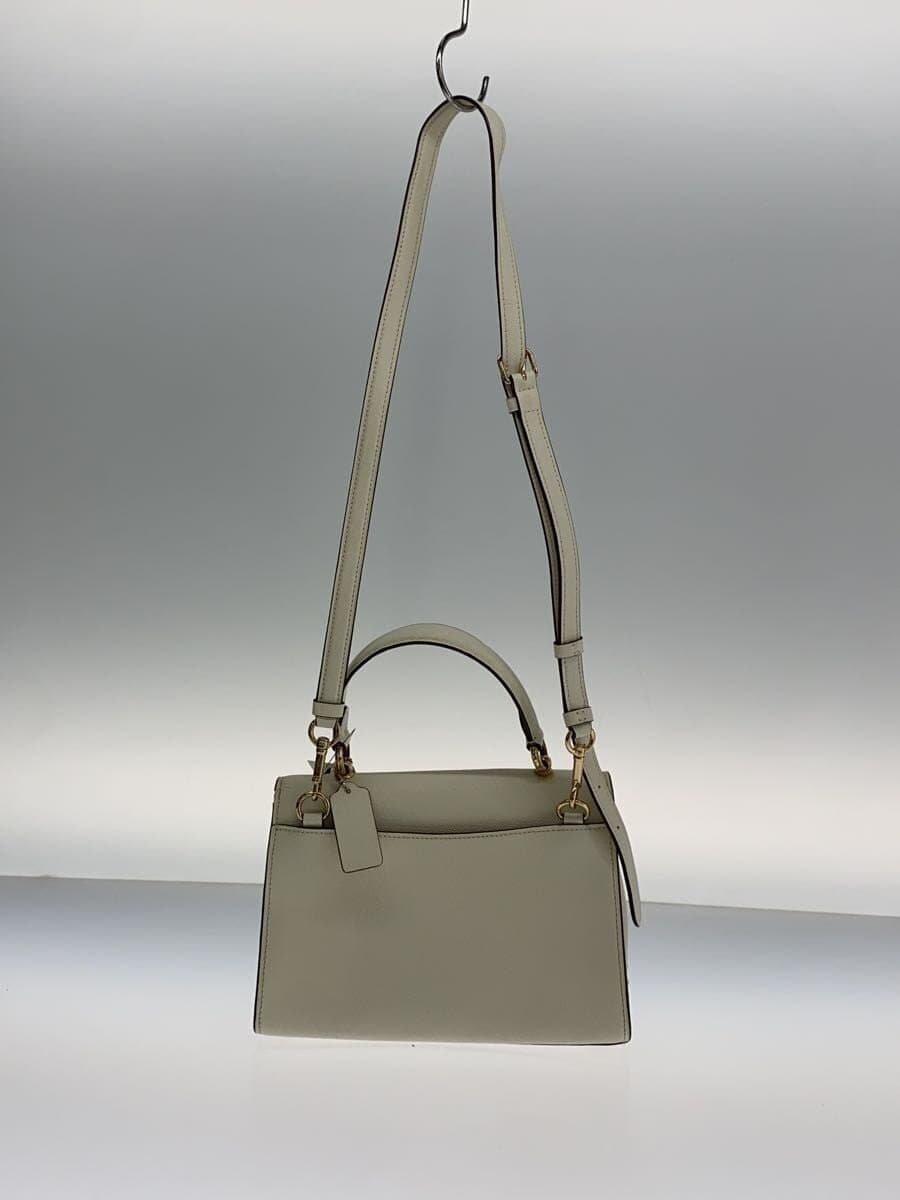 COACH Shoulder Bag Leather WHT Solid f76618 3