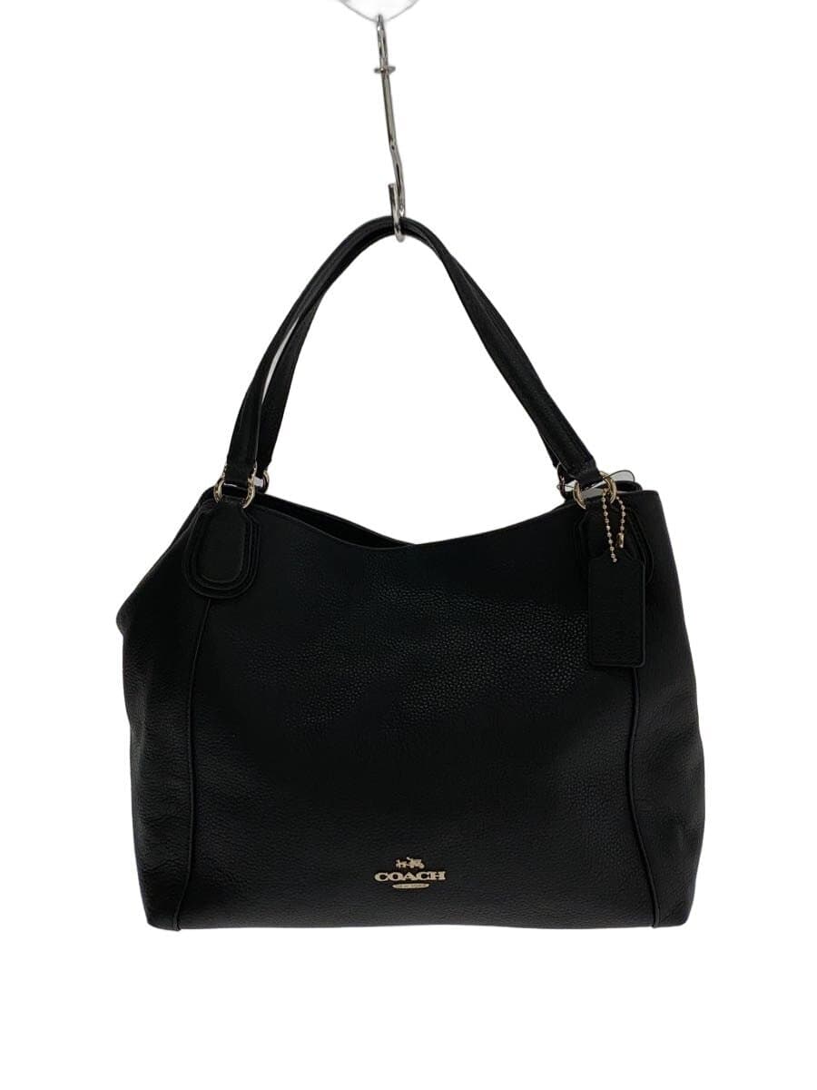 COACH Handbag Leather BLK Solid