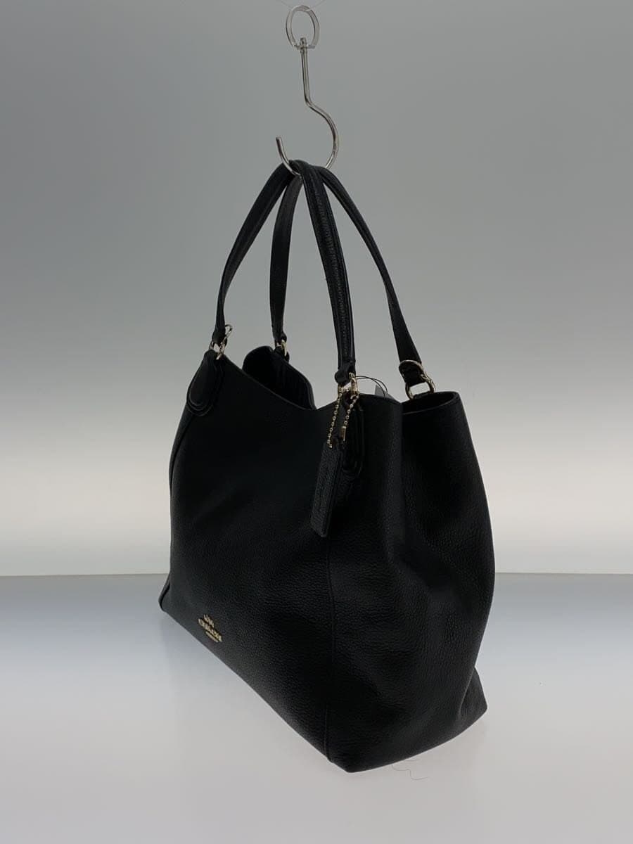 COACH Handbag Leather BLK Solid 2