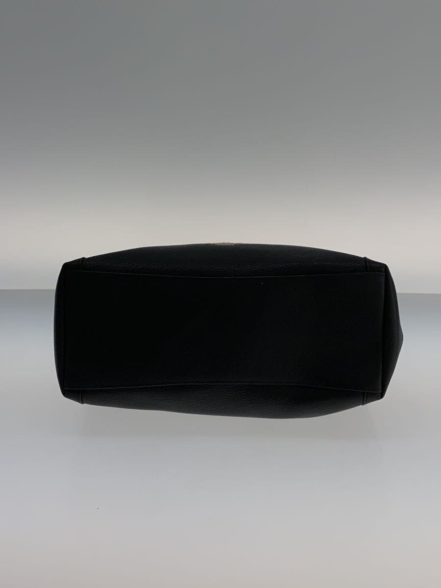 COACH Handbag Leather BLK Solid 4