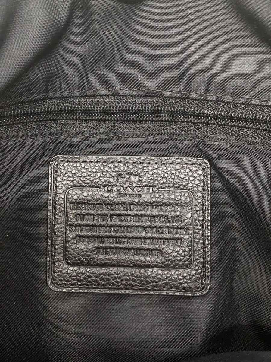 COACH Handbag Leather BLK Solid 5