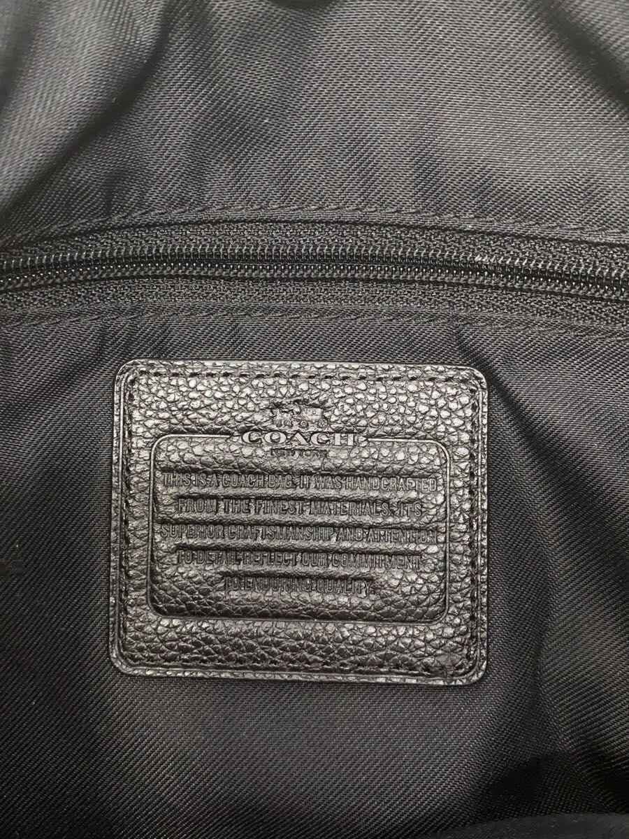 COACH Handbag Leather BLK Solid 5