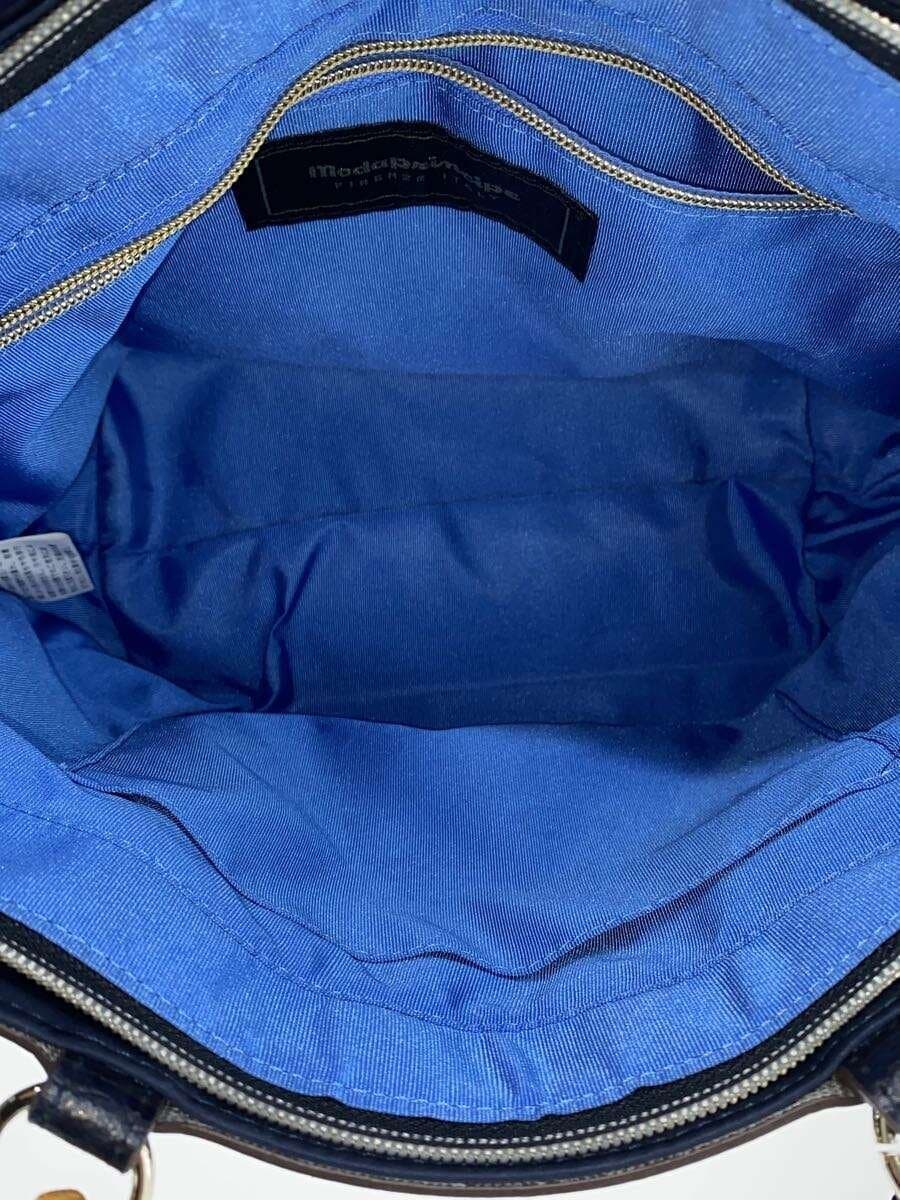 Modaprincipe2-Way Bamboo Tote Bag Nylon NVY Solid 6