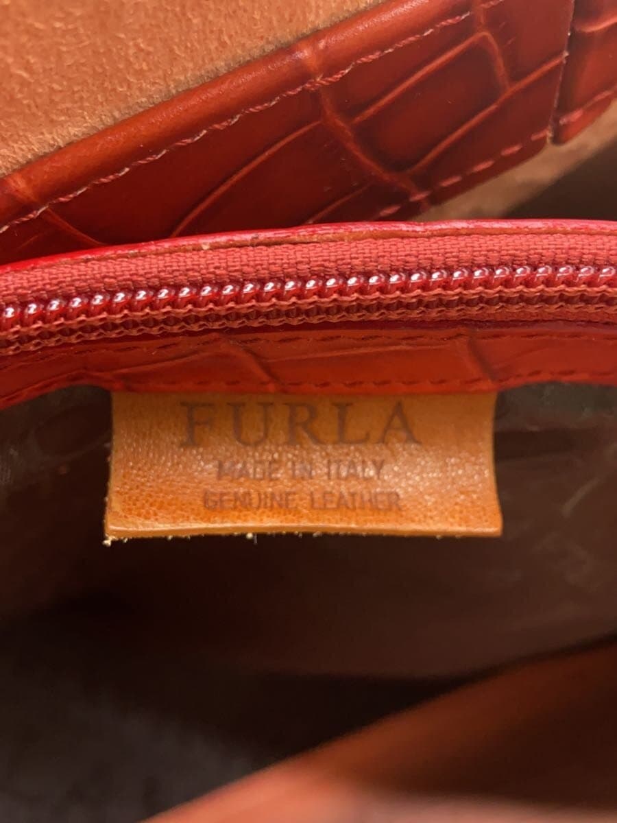 FURLA Tote Bag Leather RED 5