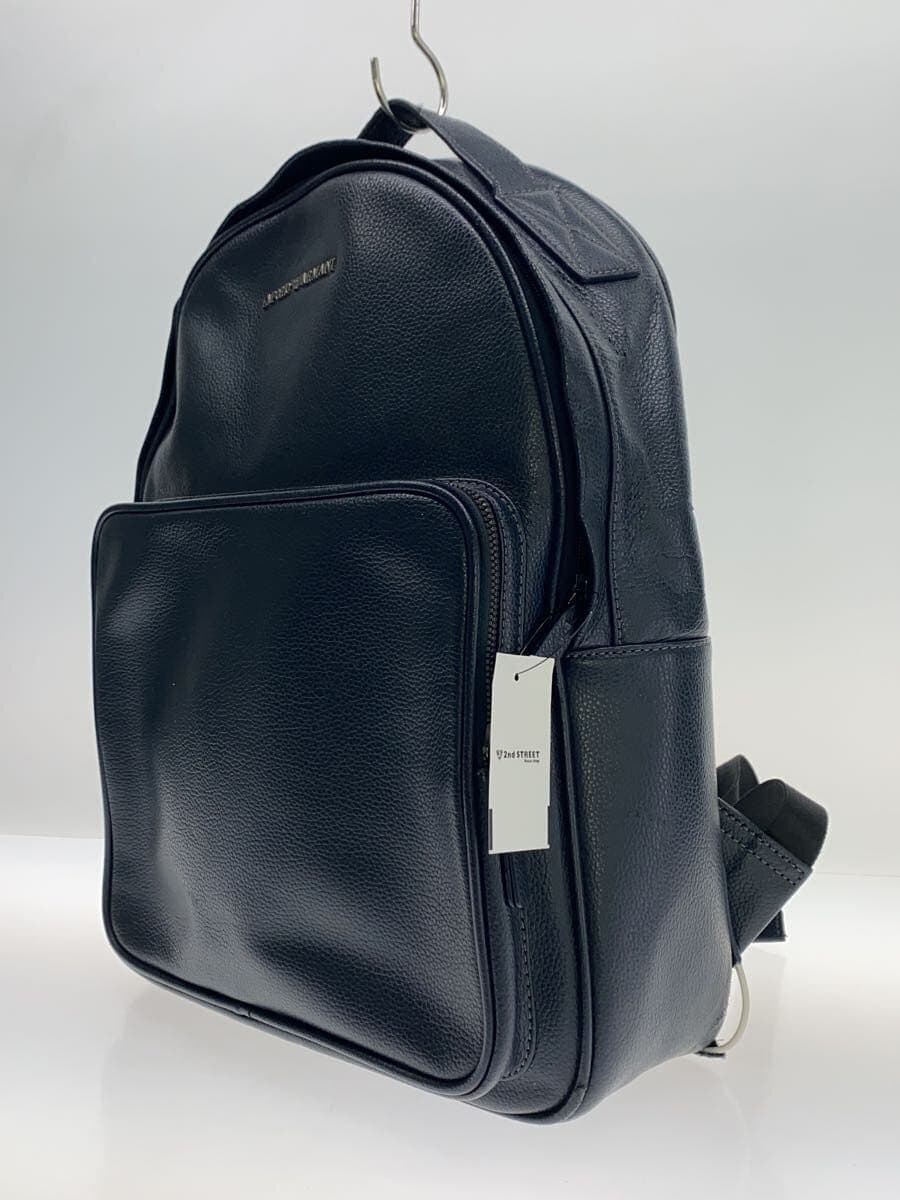EMPORIO ARMANI Backpack Leather NVY 2