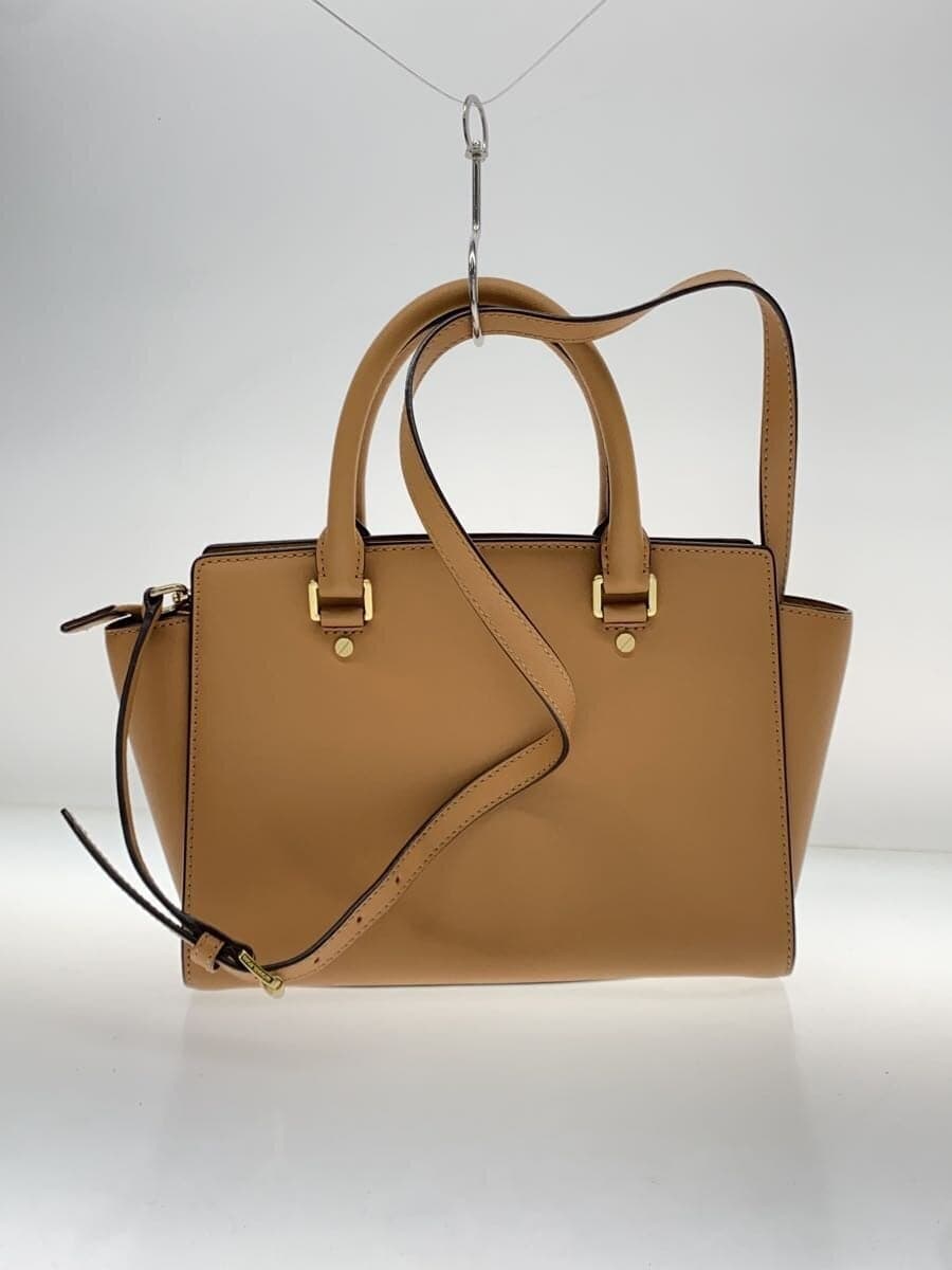 MICHAEL MICHAEL KORS Shoulder Bag Leather BEG Solid 3