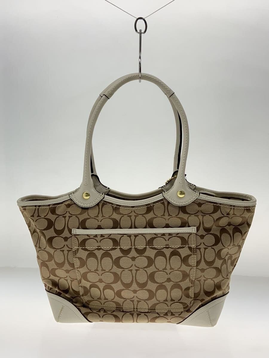 COACH Tote Bag_Signature Canvas BEG 3
