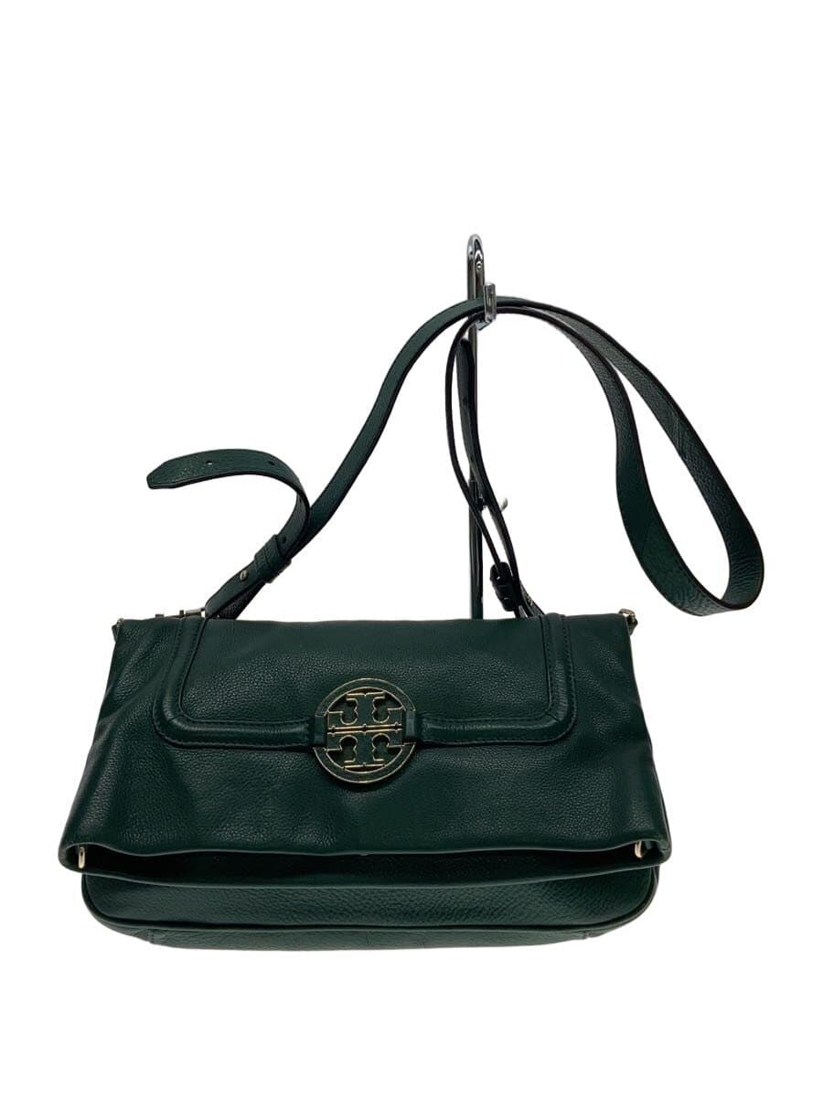 TORY BURCH Shoulder Bag Leather GRN Solid