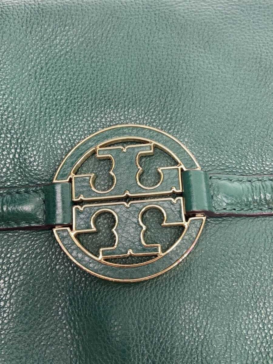 TORY BURCH Shoulder Bag Leather GRN Solid 5