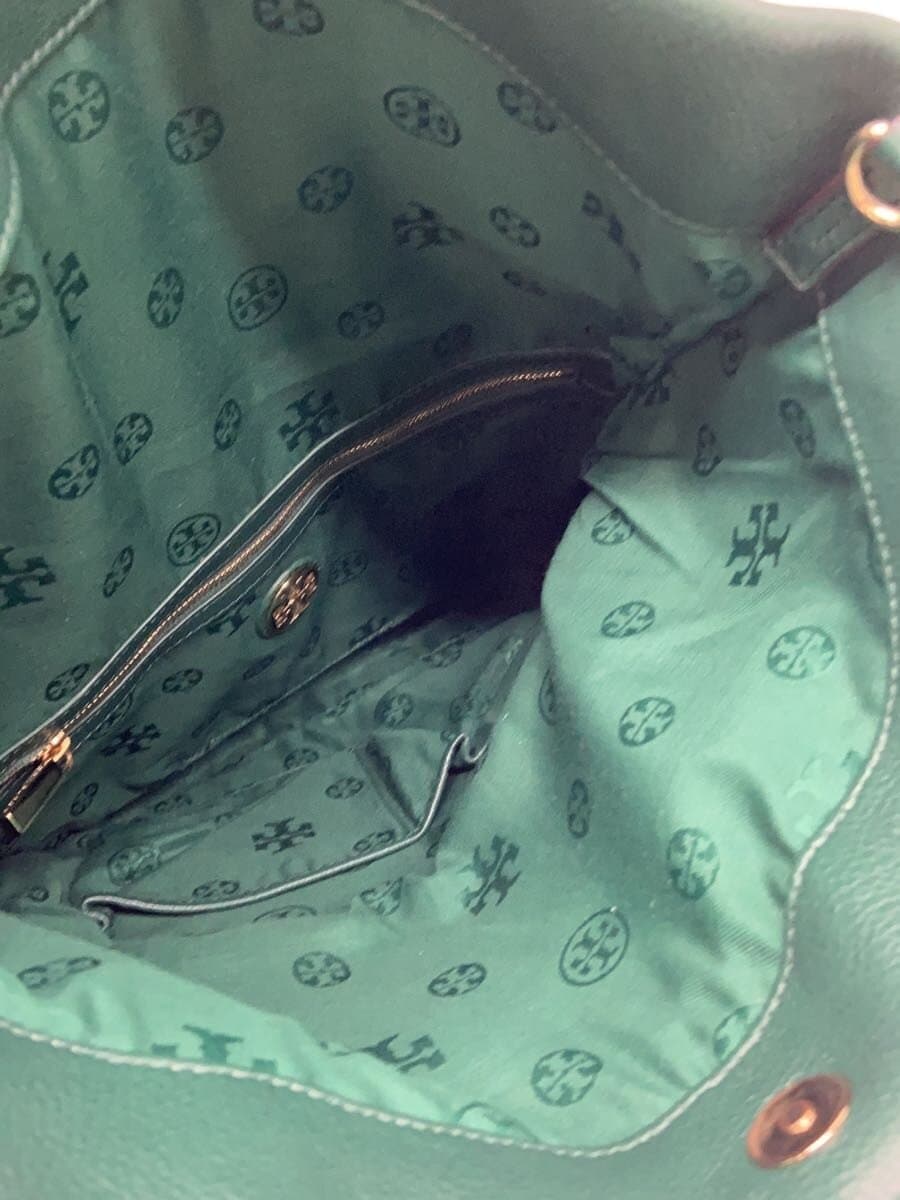 TORY BURCH Shoulder Bag Leather GRN Solid 6