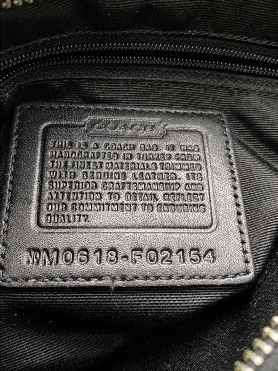 COACH Shoulder Bag Canvas GRY All Over Pattern F02154 5