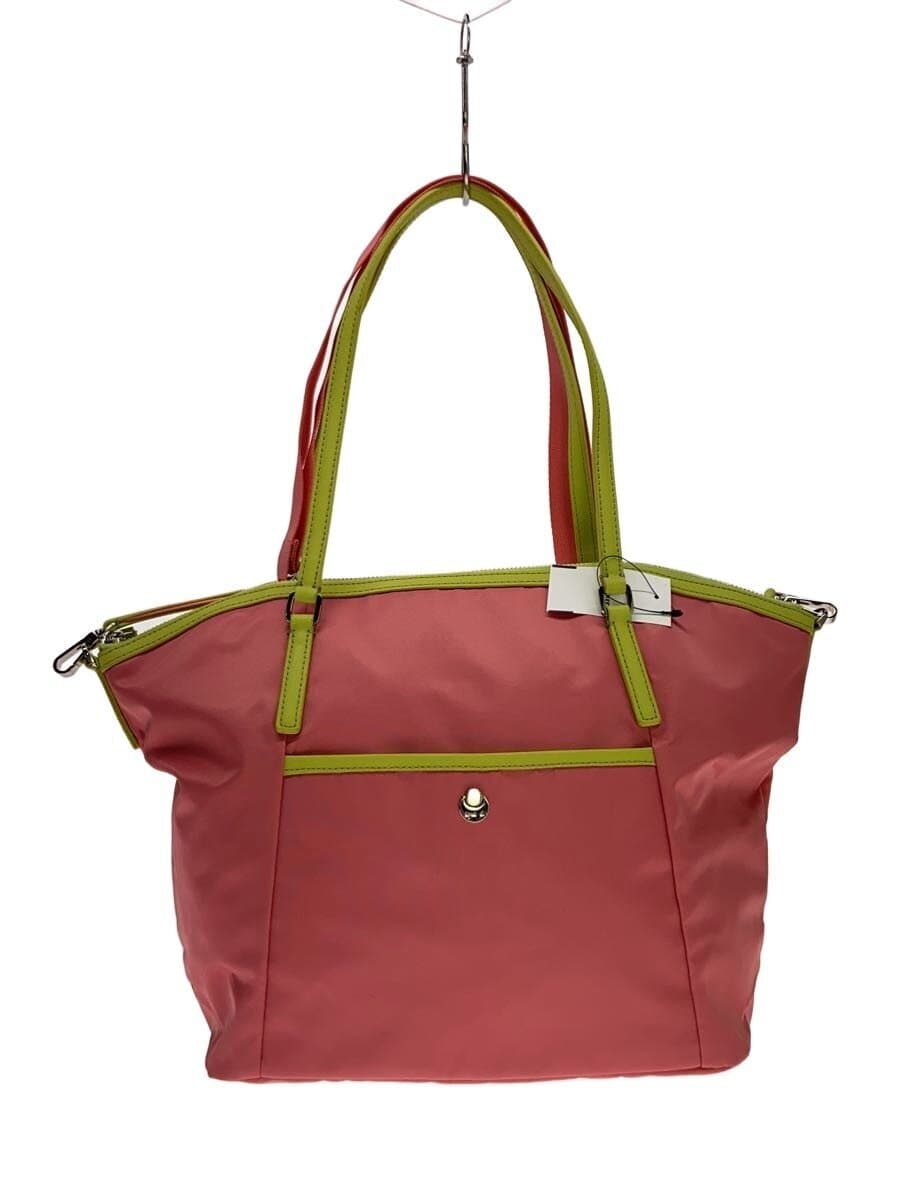 agnes b VOYAGE2WAY Tagged Tote Bag Nylon PNK Solid