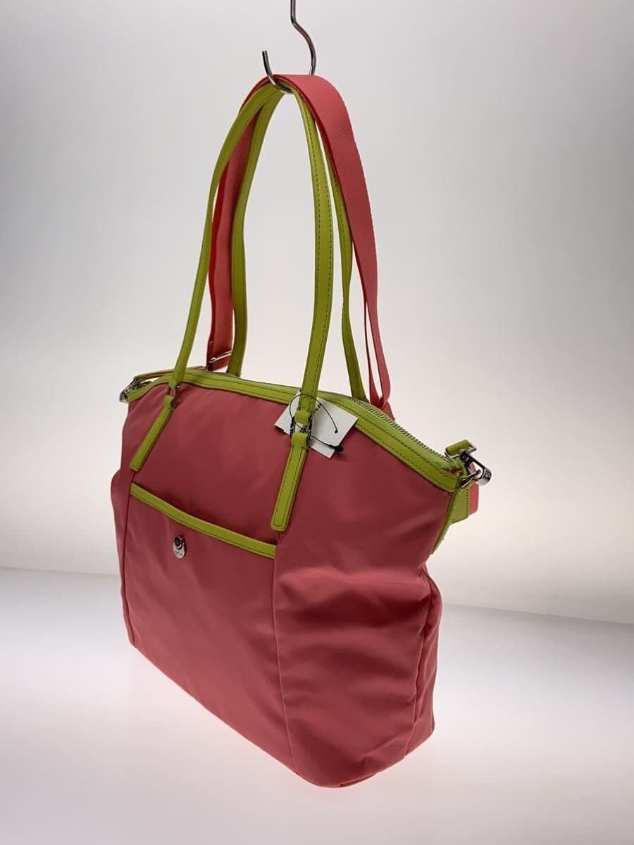 agnes b VOYAGE2WAY Tagged Tote Bag Nylon PNK Solid 2