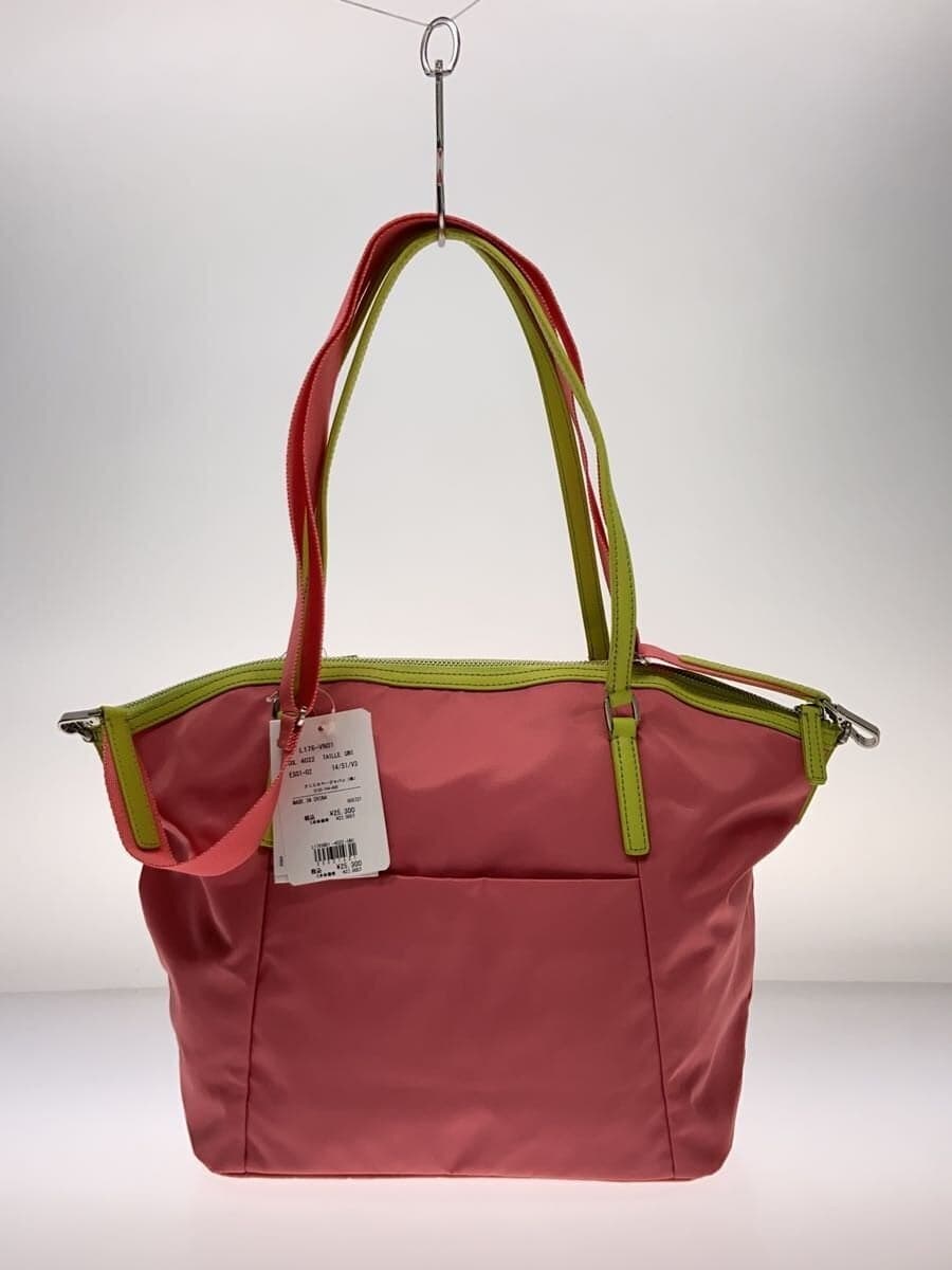 agnes b VOYAGE2WAY Tagged Tote Bag Nylon PNK Solid 3