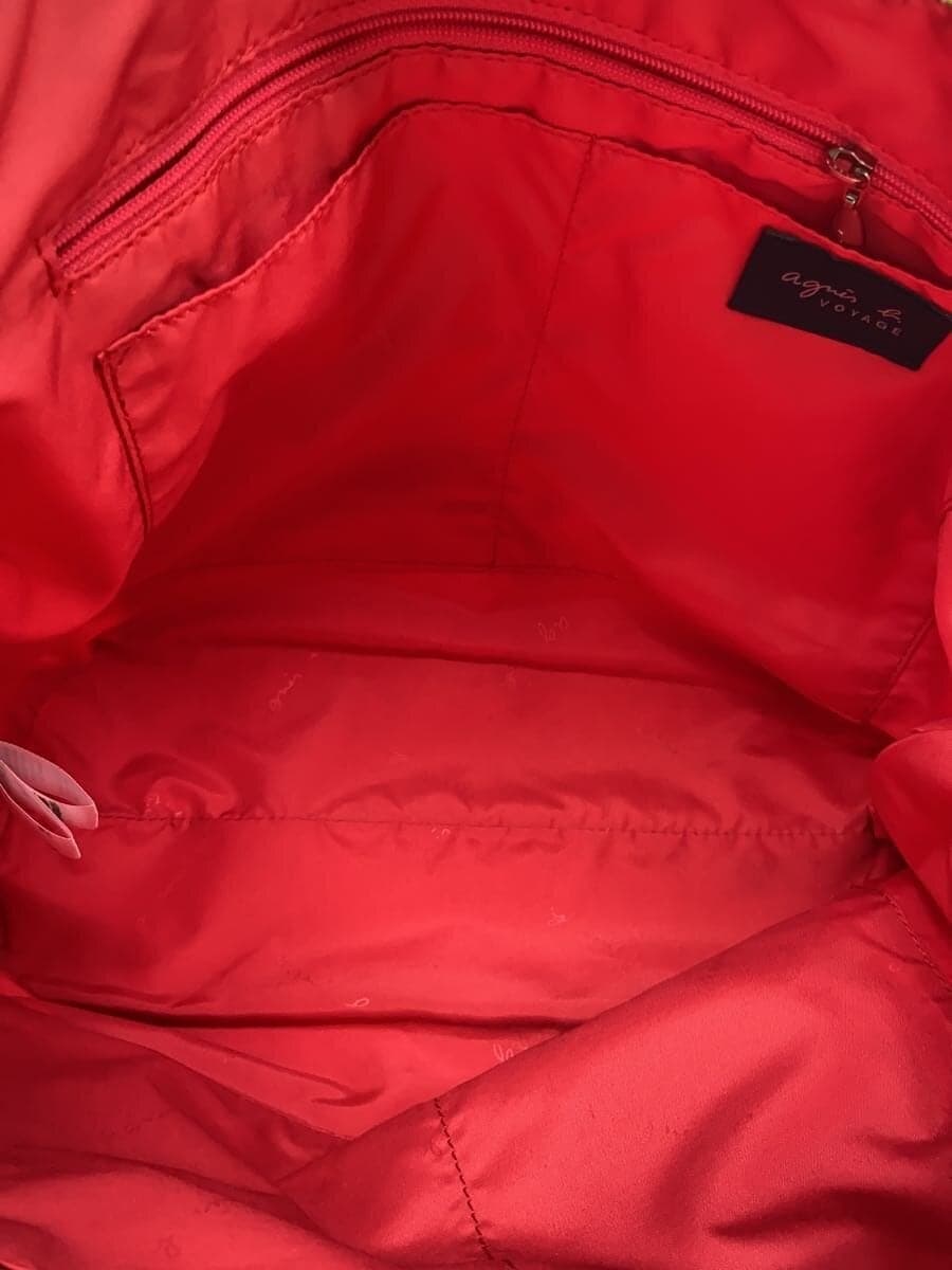 agnes b VOYAGE2WAY Tagged Tote Bag Nylon PNK Solid 6