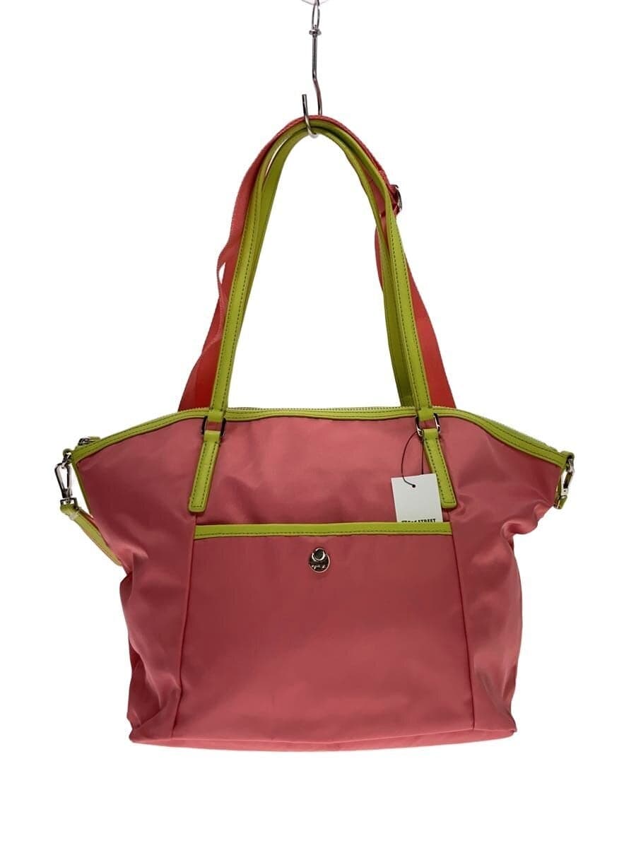 agnes b VOYAGE2WAY Tagged Tote Bag Nylon PNK Solid Color