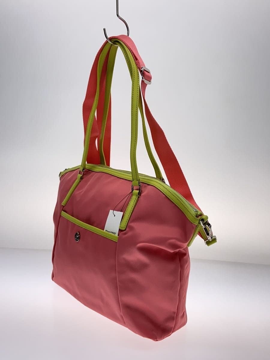 agnes b VOYAGE2WAY Tagged Tote Bag Nylon PNK Solid Color 2
