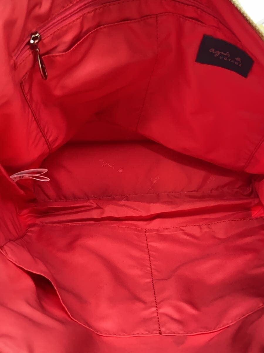 agnes b VOYAGE2WAY Tagged Tote Bag Nylon PNK Solid Color 6