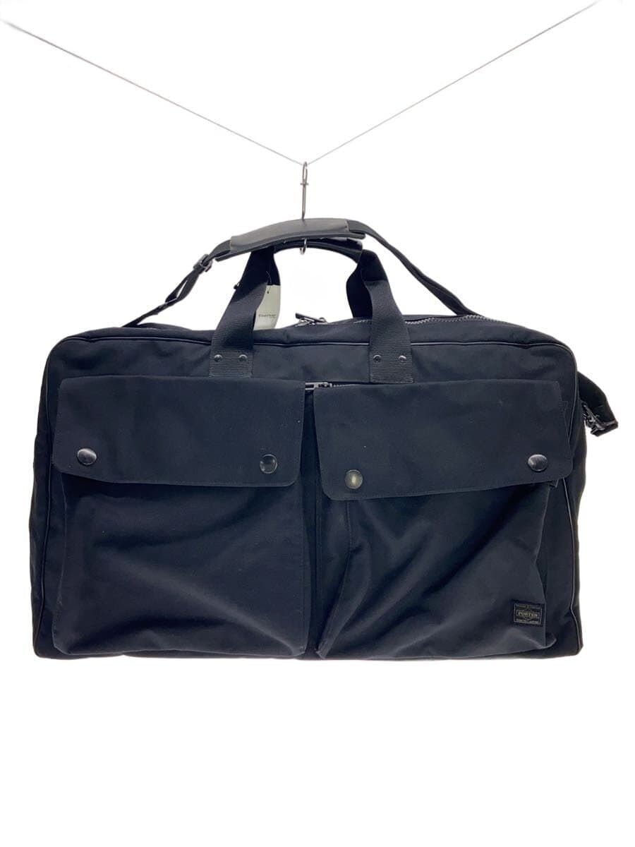PORTER 2WAY Boston bag Nylon Black Plain
